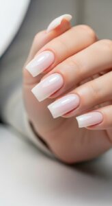 Glazed Nails with Glitter Accent