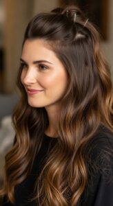 17. Pinned Back Hair 