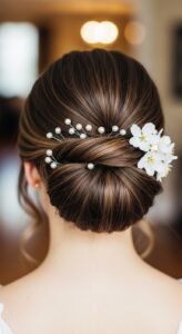 18. Elegant Updo with Accessories 