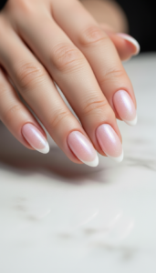 Almond Shape Glazed Nails
