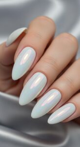 3. White Pearl Chrome Nails