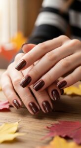 4. Chocolate Brown Nails