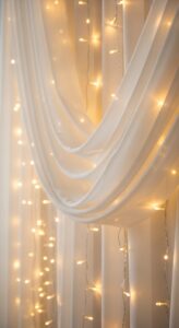4. Curtain and Fairy Lights Backdrop