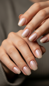 Short Glazed Doughnut Nails