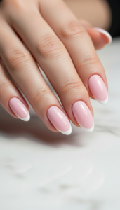 Soft Pink Nails with French Tips