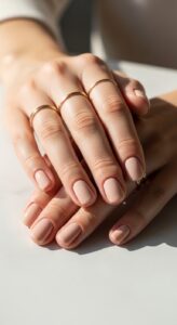 1. Minimal Nude Nails (Clean & Elegant)
