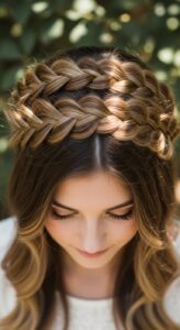 10. Braided Crown Style