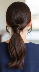 12. Low Ponytail with a Twist