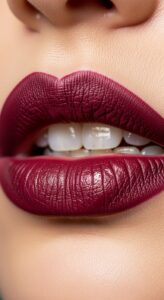 2. Deep Burgundy Lips
