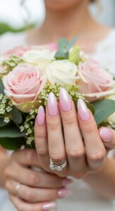 2. Soft Pink Bridesmaid Nails