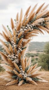 3. Boho Pampas Grass Arch