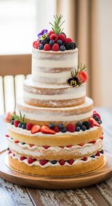 3. Rustic Naked Cake