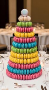 3. Tall Macaron Tower Centrepiece
