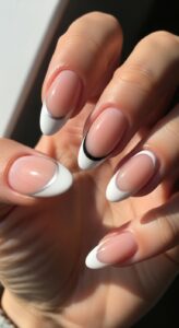 4. French Tips with a Modern Twist