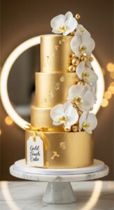 4. Gold Touch Cake