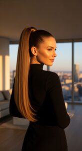 4. Sleek High Ponytail