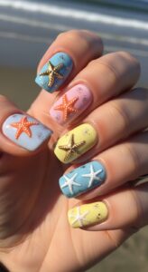 5. Starfish Nail Art 