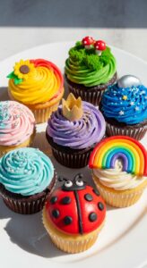 7. Colour Theme Matching Cupcakes