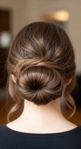 7. Messy Low Bun
