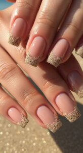 7. Sandy Nude Beach Nails