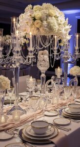 8. Luxury Crystal Table Setup