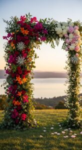 8. Asymmetrical Flower Arch