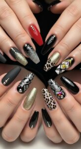 9. Bold Baddie Nails