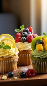 9. Fruit-Topped Fresh Cupcakes
