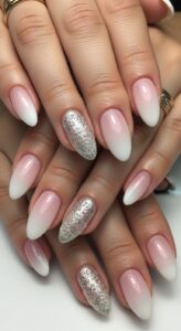 9. Ombre Bridal Nails