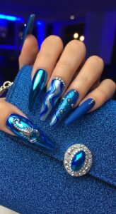 Baddie Nails Ideas Blue