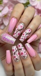 Baddie Nails Ideas Pink

