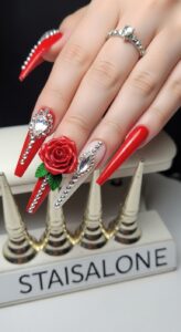 Baddie Nails Ideas Red
