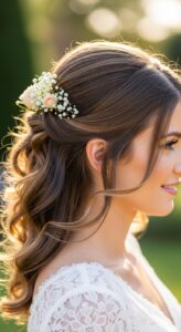 Half up half down style