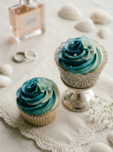 2. Deep Sea Blue Swirl Cupcakes