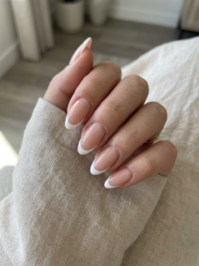 3. Nude Acrylic French Tips