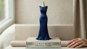 3. Navy Blue Evening Gown