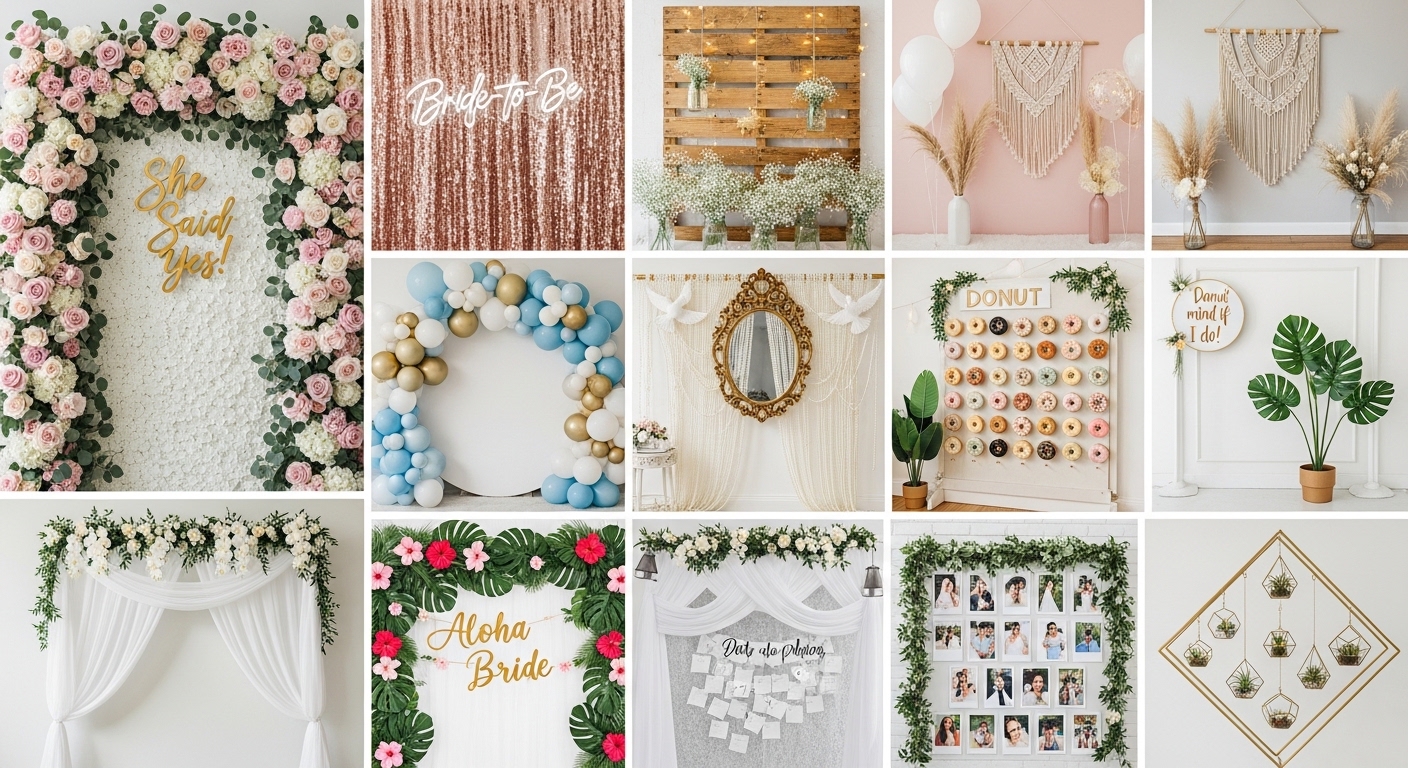 12 Bridal Shower Backdrop Ideas
