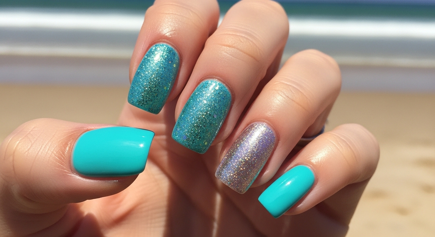 10 Beach Aesthetic Nails for Full-On Mermaid