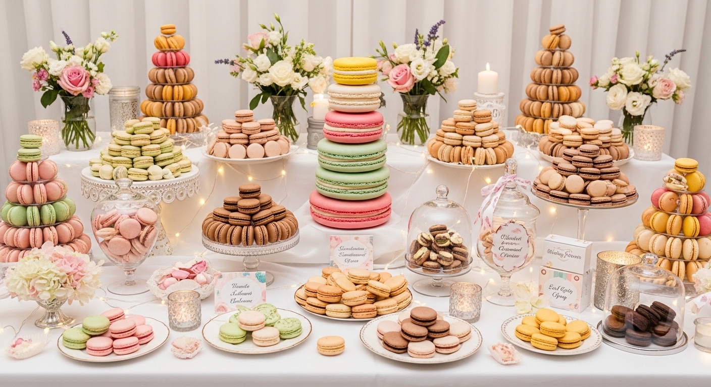 20 Stunning Macaron Wedding Dessert Table Ideas