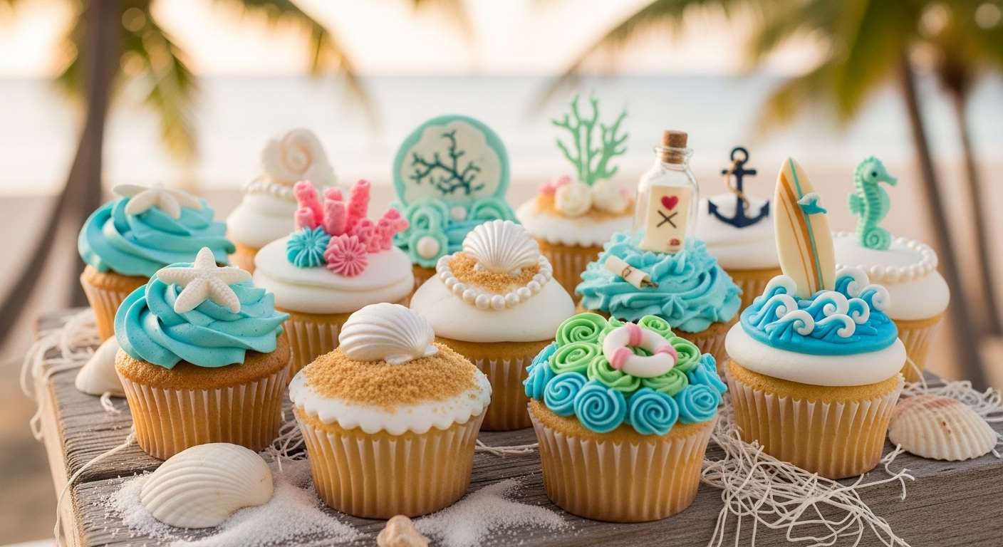 Discover 10 beautiful beach wedding cupcake ideas for a dreamy celebration.