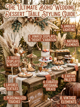 The Ultimate Boho Wedding Dessert Table Styling Guide