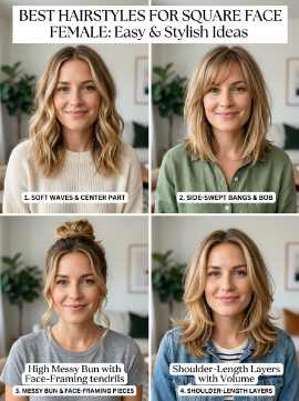 Best Hairstyles for Square Face Female: Easy and Stylish Ideas