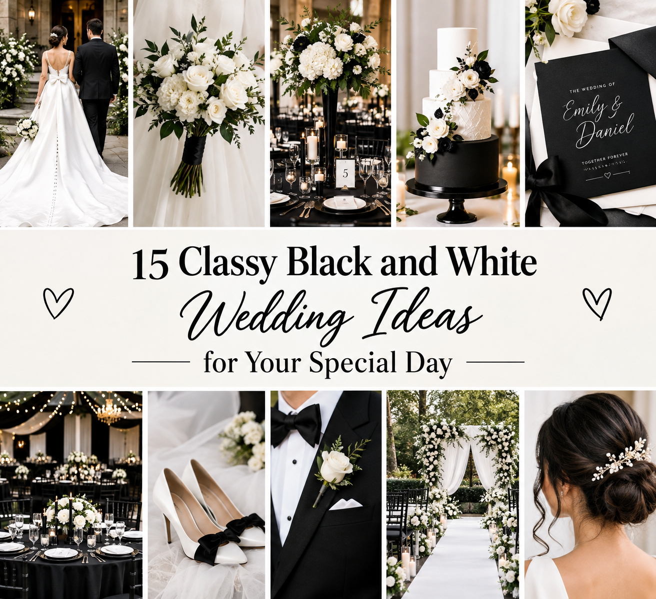15 Classy Black and White Wedding Ideas for Your Special Day