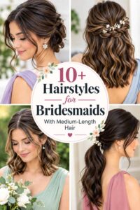 10+ Hairstyles for Bridesmaids With Medium-Length Hair